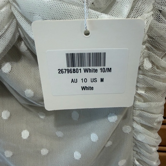 Selfie Leslie White Polka Dot Chemise - Picture 4 of 4